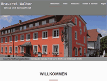 Tablet Screenshot of brauereiwalter.de